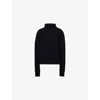Rick Owens Womens Black Fisherman Turtleneck Wool Jumper Xs In Black