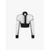 Rick Owens Womens Black Flight Cropped Woven Jacket In Black
