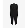 Rick Owens Womens Fogpocket Neue Notch-lapels Silk Coat Black In Black