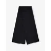 Rick Owens Womens Black Follo Cashmere-silk Pashmina Scarf In Black