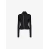 Rick Owens Womens Black Gary High-neck Stretch-wool Blend Jacket