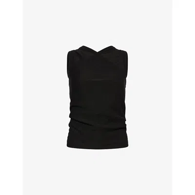 Rick Owens Womens Black Hollywood Banana Wool Top