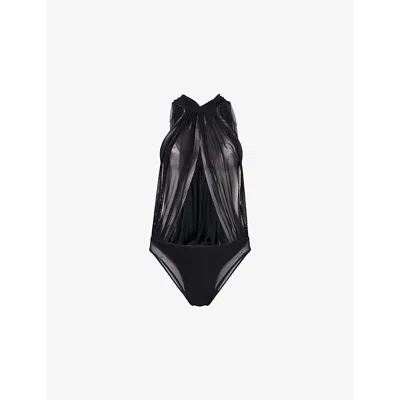 Rick Owens Womens Black Miami Mesh Stretch-tulle Body