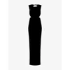 Rick Owens Womens Black Open Back Sleeveless Woven Gown In Black
