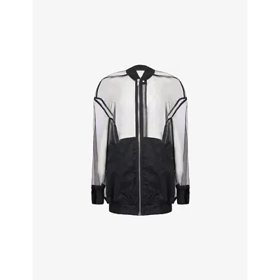 Rick Owens Womens Black Peter Flight Mesh Jacket