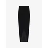 Rick Owens Womens Pillar Wrap Wool Maxi Skirt Black In Black