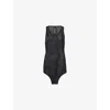 Rick Owens Womens Black  X Champion Sleeveless Mesh Cotton Top