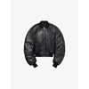 Rick Owens Womens Black Secchia Flight Cotton-blend Down Bomber Jacket In Black