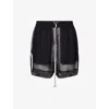 Rick Owens Womens Black Sheer Relaxed-fit Silk Boxer Shorts