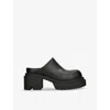 Rick Owens Mule With Chunky Sole And Closed Back In Black