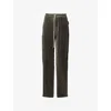 Rick Owens Womens Bosco Dietrich Drawstring Woven Jogging Bottoms In Brown