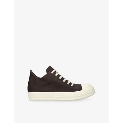 Rick Owens Womens Brown Classic Mid-top Suede Trainers Eur 43 / 9 Uk