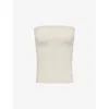 Rick Owens Womens Natural Cashmere Tube Top In Neutral