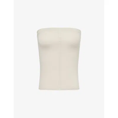 Rick Owens Womens Natural Cashmere Tube Top In Neutral