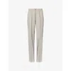 Rick Owens Womens Pearl Dietrich Drawstring Straight-leg Stretch-woven Jogging Bottoms In White
