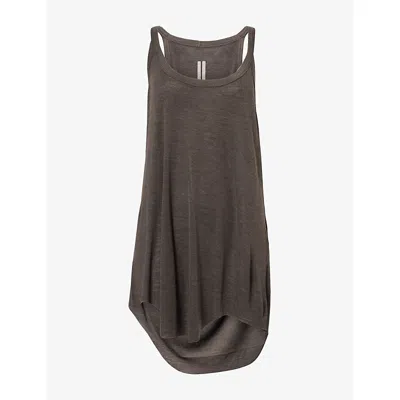 Rick Owens Womens Gigi Scoop-neck Wool And Silk-blend Tank Top Drkdust