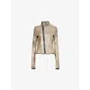 Rick Owens Gary Coated Leather-blend Biker Jacket In Gold