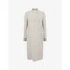 Rick Owens Womens Pearl Museum Double-breasted Wool Coat In Gray