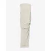 Rick Owens Womens Pearl Nouveau Draped Woven Gown In Neutral