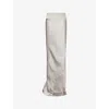 Rick Owens Womens Pearl Slim Long Coda Woven Maxi Skirt In Gray