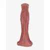 Rick Owens Womens Rosewood Radiance Bustier Cotton-jersey Gown In Brown