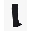 Rick Owens Womens Black A-line Pillar Crepe-wool Maxi Skirt In Black