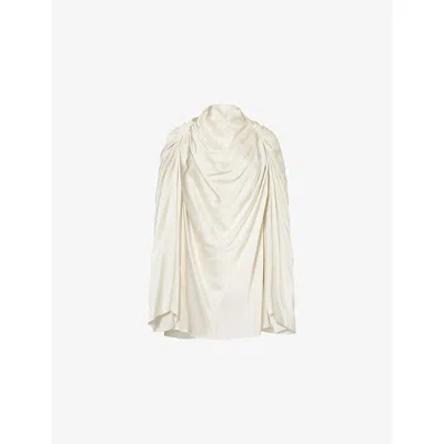 Rick Owens Womens Claudette Pleated Woven Blouse Dinge