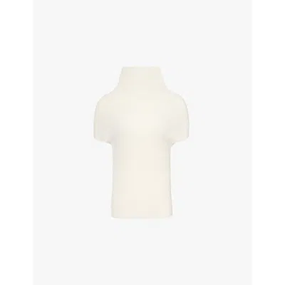 Rick Owens Womens Milk Crater Sleeveless Ribbed Wool-knitted Top