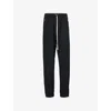 Rick Owens Drop-crotch Satin Track Pants In Black