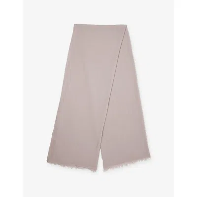 Rick Owens Womens Rose Emily Wool, Silk And Cashmere Scarf In Neutral