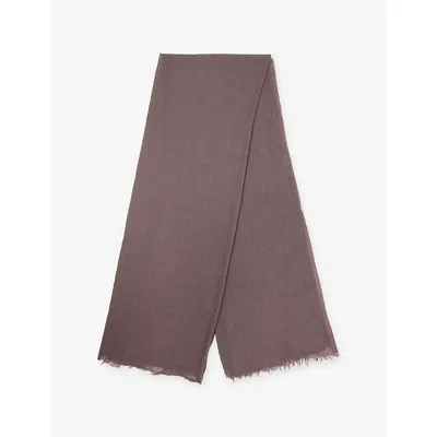 Rick Owens Womens Grape Emily Wool, Silk And Cashmere Scarf In Purple