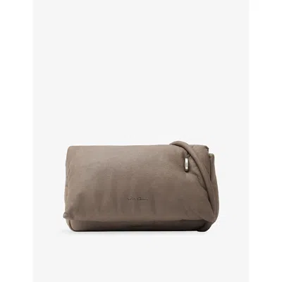 Rick Owens Womens Dust Pillow Griffin Leather Shoulder Bag In Brown