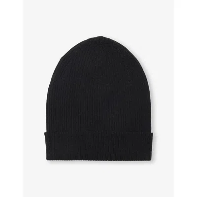 Rick Owens Womens Black Ribbed Wool Bean