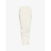 Rick Owens Womens Slip-pocket Back-slit Cotton Maxi Skirt Dinge In Dinge