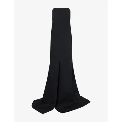 Rick Owens Womens  Strapless Sheath Woven Maxi Dress In Black