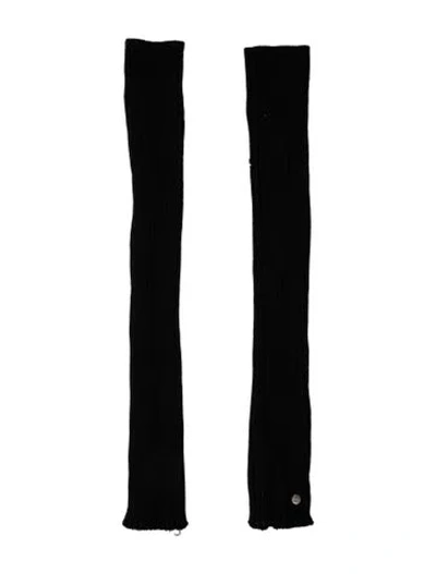 Pre-owned Rick Owens Womens Virgin Wool Leg Warmers In Black