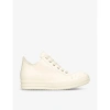 RICK OWENS RICK OWENS WOMEN'S WHITE TOE-CAP LEATHER LOW-TOP TRAINERS