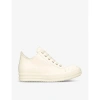 Rick Owens Womens White Toe-cap Leather Low-top Trainers In White