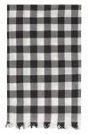 Rick Owens Check Pattern Wool And Cashmere Scarf In Black