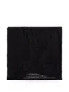 Rick Owens Wool Blend Textured Wrap In Black