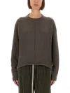 Rick Owens Headon Dbl Lupetto Sweater In Gray