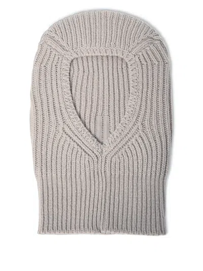 Rick Owens Wool Balaclava In Gray