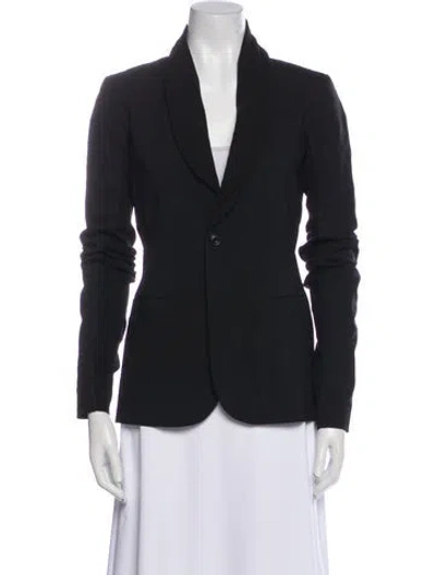 Pre-owned Rick Owens Wool Blazer In Black