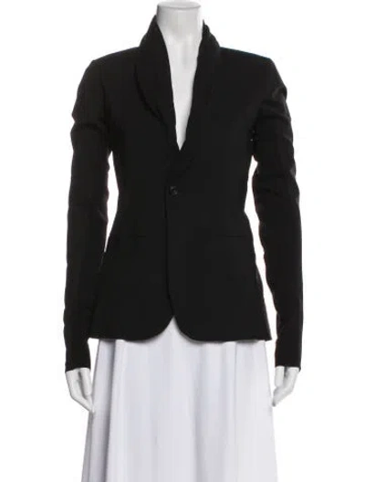 Pre-owned Rick Owens Wool Blazer In Black