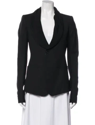 Pre-owned Rick Owens Wool Blazer In Black