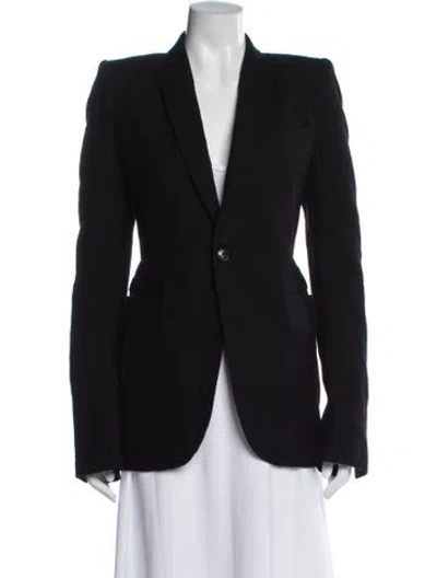 Pre-owned Rick Owens Wool Blazer In Gray