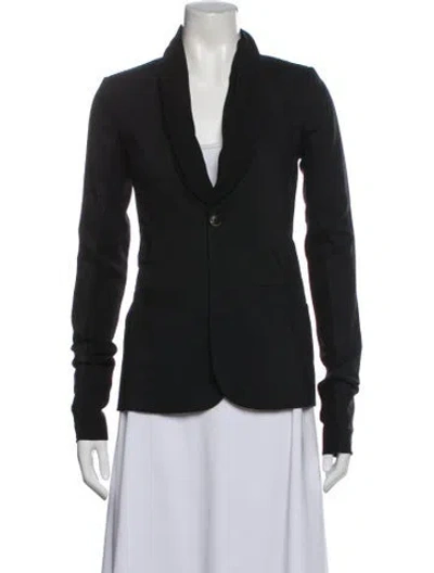 Pre-owned Rick Owens Wool Blazer In Gray