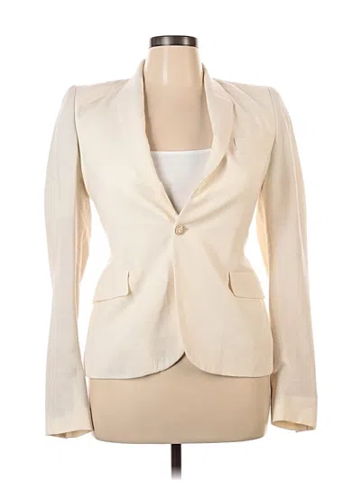 Pre-owned Rick Owens Wool Blazer Jacket In Ivory