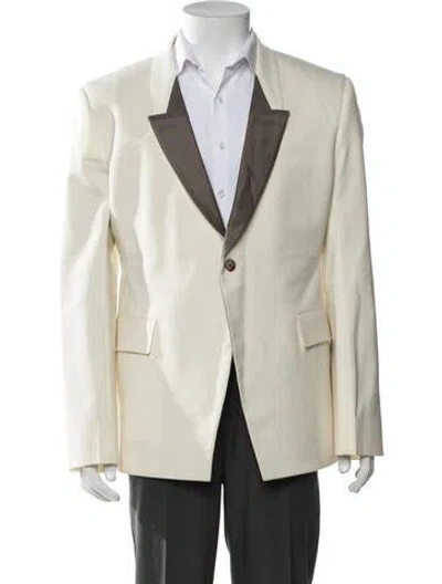 Pre-owned Rick Owens Wool Blazer In Neutrals