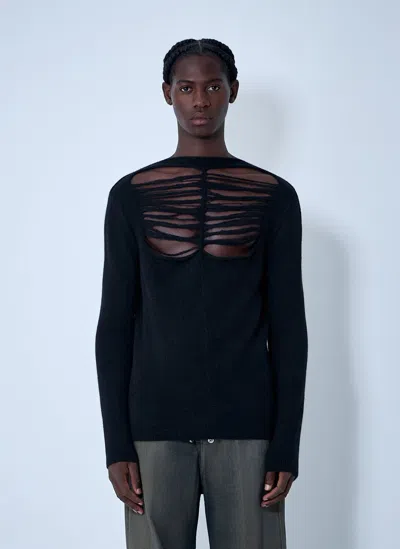 Rick Owens Wool-blend Knit Top In Black